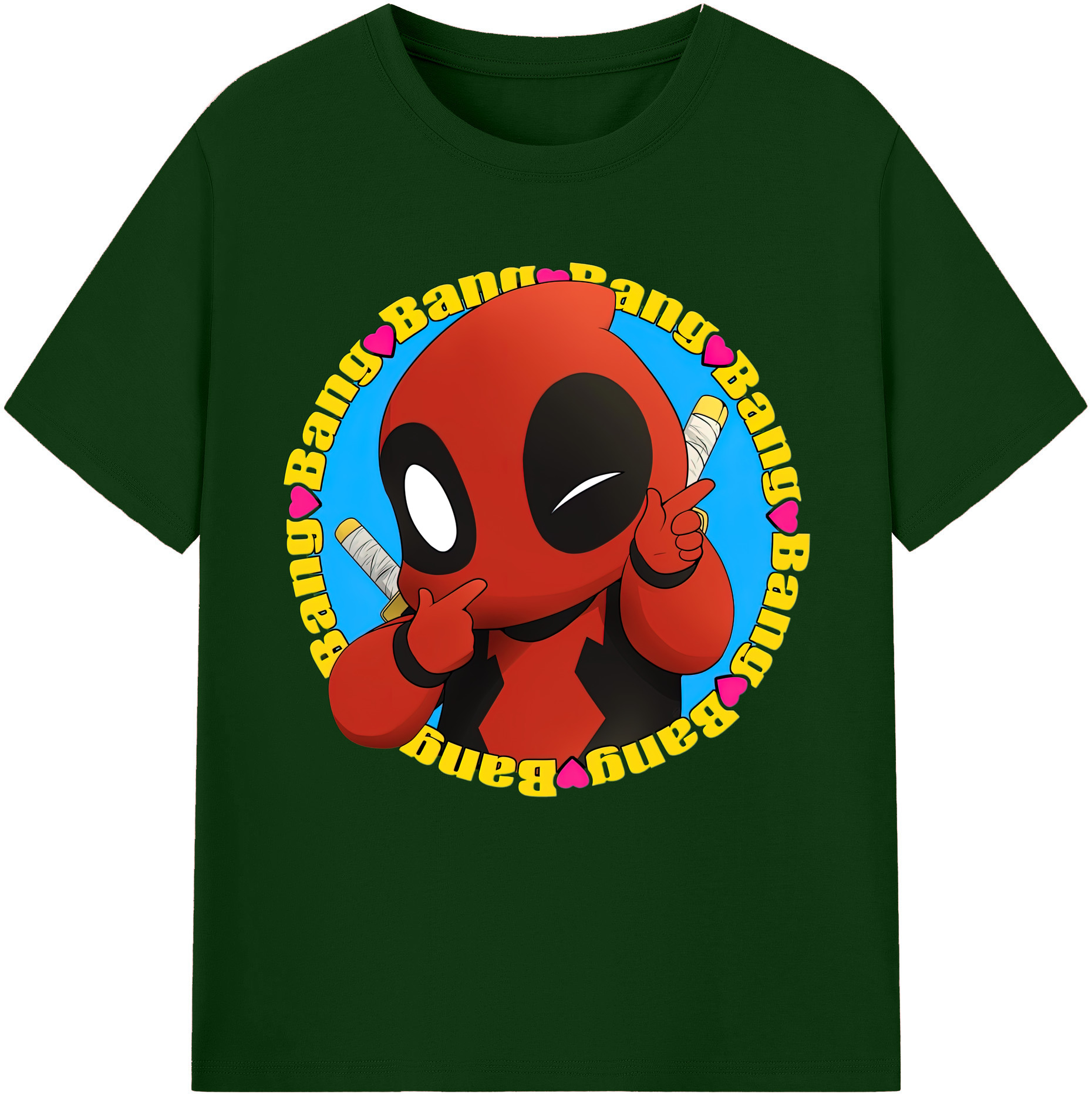 （画像用） Deadpool デッドプール 綿100％半袖Tシャツ（フロントプリント）